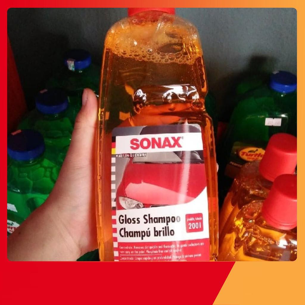 COMBO Nước rửa xe đậm đặc SONAX 314300 - 1000ml - Bọt biển xúc tua