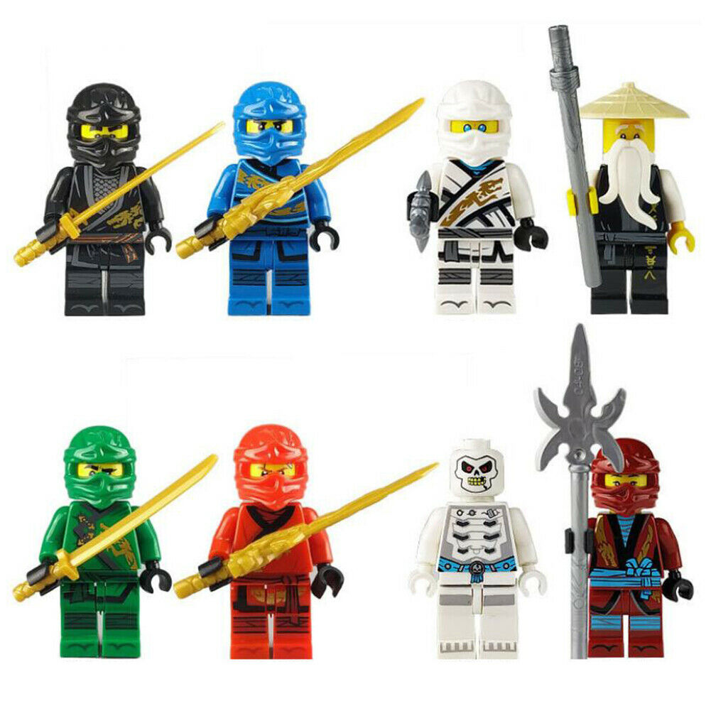 Bộ 8 Mô Hình Lego Nhân Vật Lloyd Jay Kai Trong Phim Ninjago