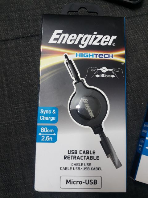 Cáp rút Energizer HT USB Micro 80cm