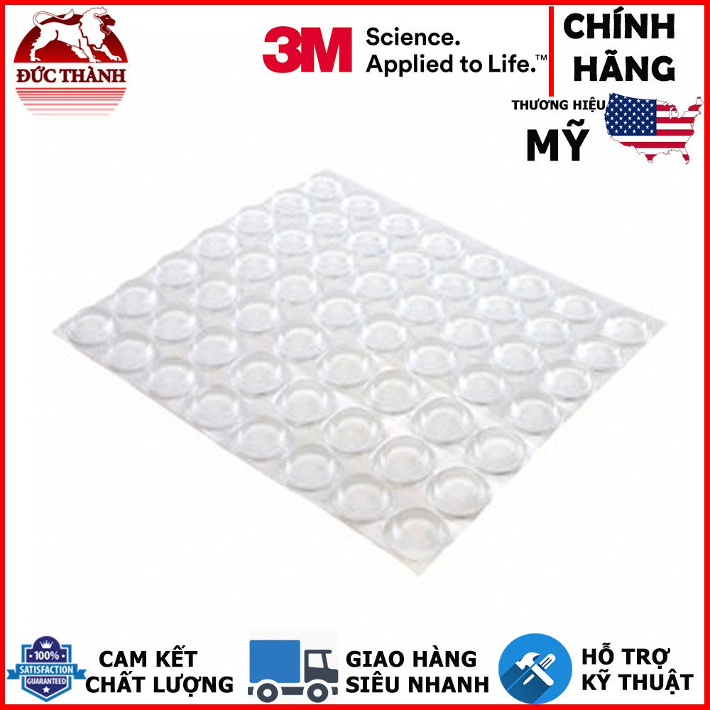 Nút đệm cao su 3M SJ5312 - 3M™ Bumpon™ Blister Pack SJ5312 Clear 12.7mm x 3.6mm (vỉ 56 nút) ducthanhauto