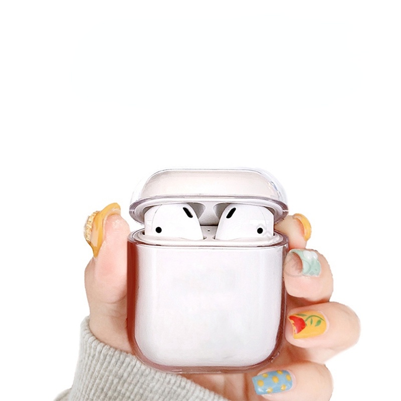 Vỏ Bảo Vệ Hộp Sạc Tai Nghe Airpods 3 1 / 2 / i11 / i12 Trong Suốt Đơn Giản