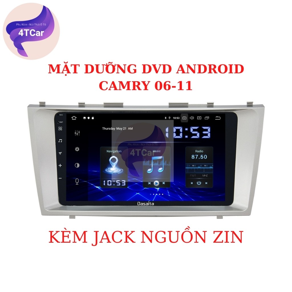 Mặt dưỡng Toyota Camry 2006-2009  lắp màn hình dvd android  9 Inc  - Hàng Chuẩn