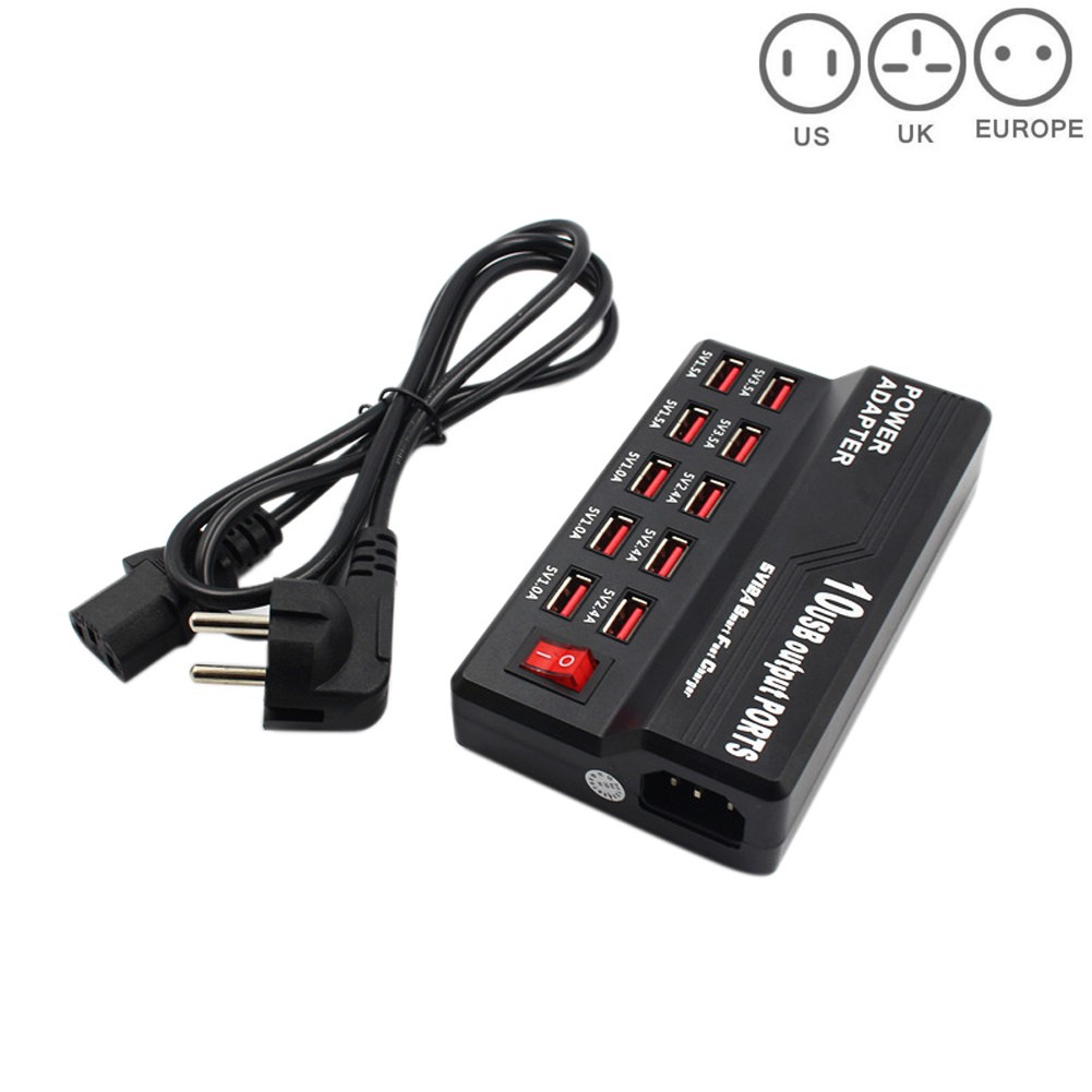 Thiết bị sạc nhanh nhiều cổng USB 12A cho điện thoại/máy tính bảng