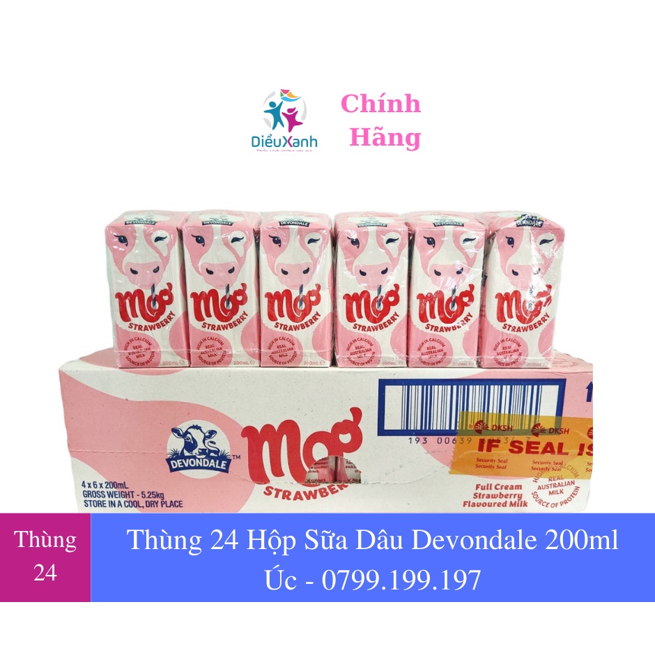 Sữa Devondale Dâu Giàu Canxi 200ml