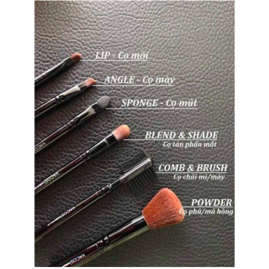 Bộ Cọ Hộp Sắt Vacosi My Darling Travel Brush Set (6 Cây)