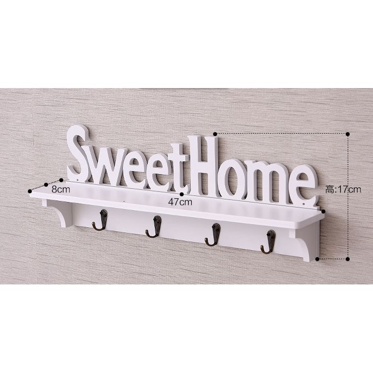 Kệ trang trí kết hợp móc treo Sweethome