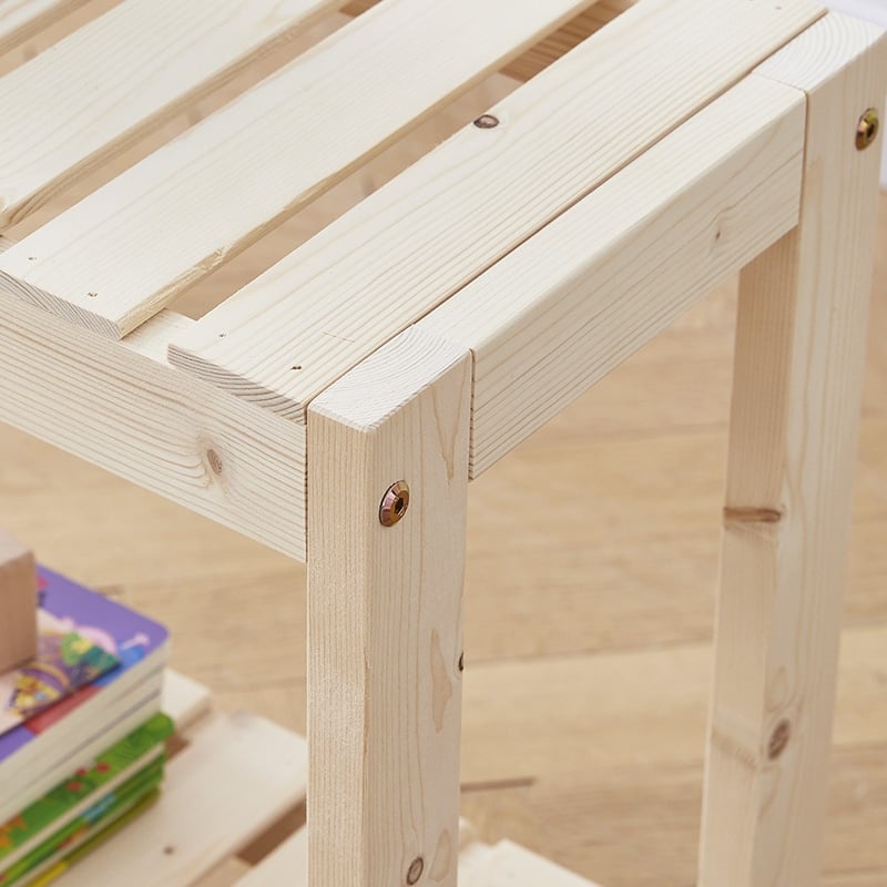 Kệ gỗ  2 tầng đa năng, kệ decor phòng ngủ chất liệu gỗ thông nhập khẩu