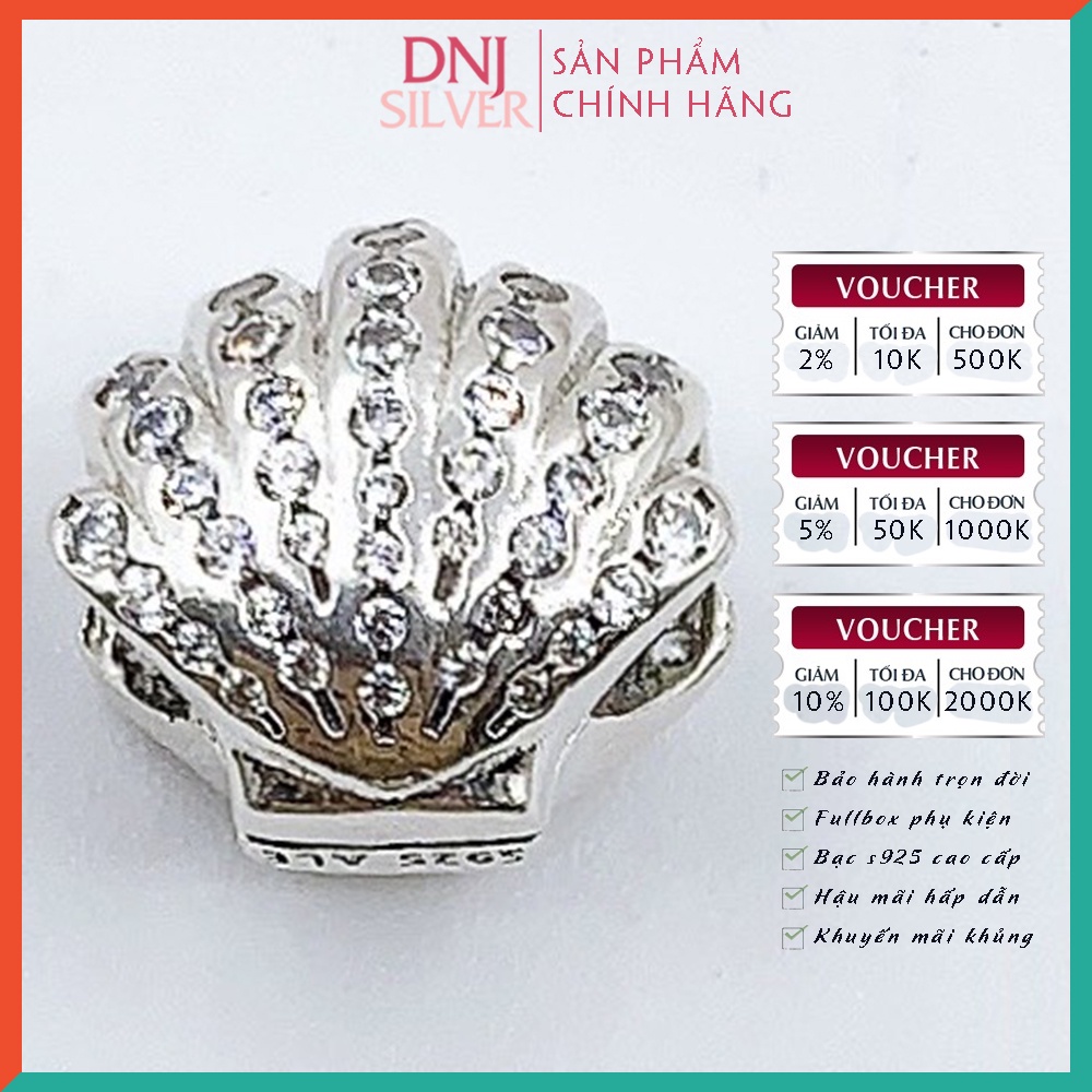 Vòng tay bạc 925 cao cấp - Vòng tay charm bạc tông màu xanh dương Ocean Love, mang chủ đề biển cả - DNB034