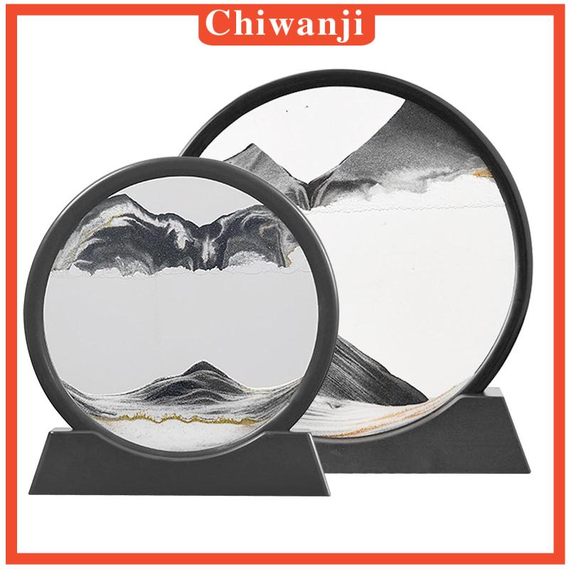 [Chiwanji] Tranh Cát Chuyển Cát Tròn Mặt Kính Trang Trí Cho Trẻ Em Và Người Lớn