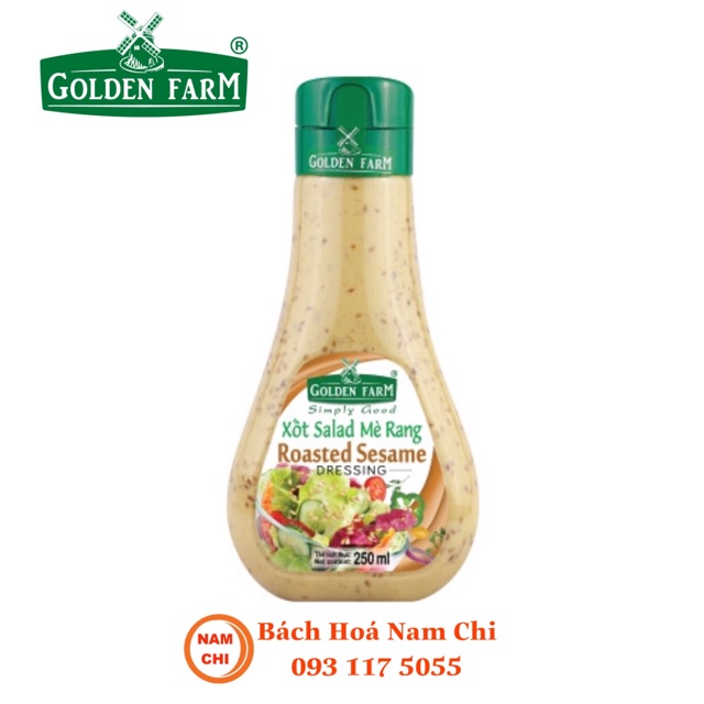 [DATE 09/2020] Xốt Salad Mè Rang Roasted Sesame Golden Farm 250ml