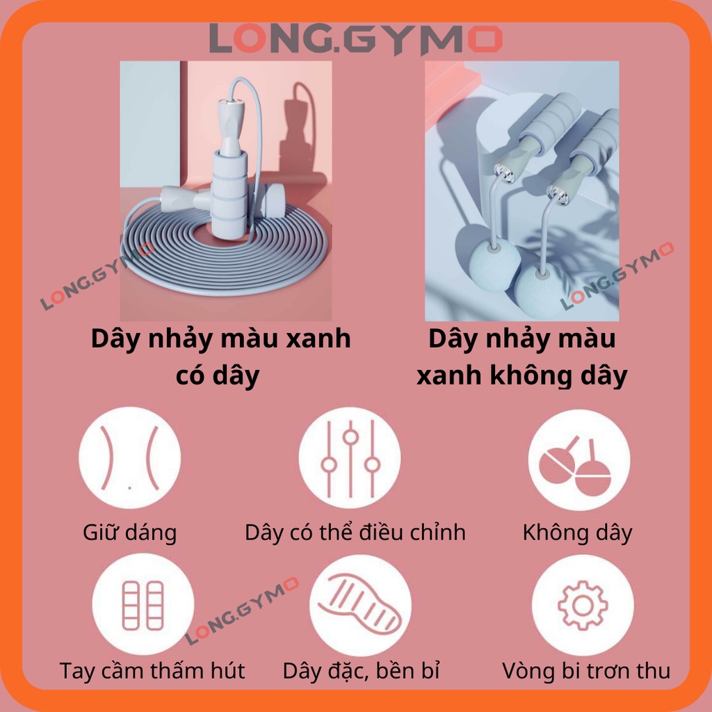 Dây Nhảy Không Dây/ Có Dây Sáng Tạo Có Thể Điều Chỉnh Hỗ Trợ Luyện Tập Thể Dụng Thể Hình