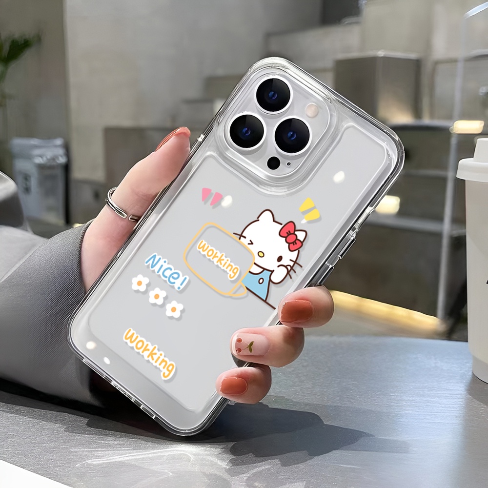 Ốp Điện Thoại Trong Suốt Họa Tiết hello kitty Cho iphone 14 Pro Max Plus 13 11 12 7Plus X XR XS Max 7 8 SE 2020