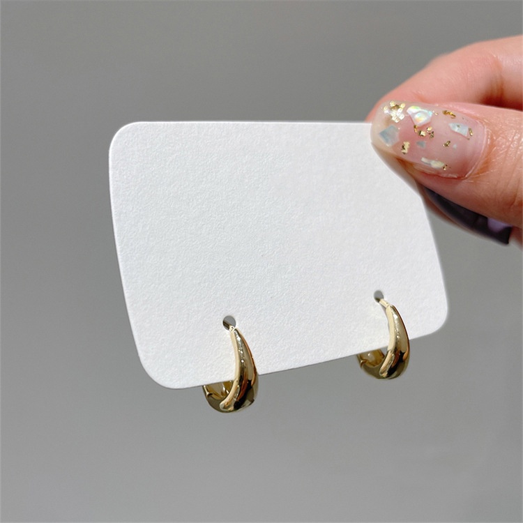 Khuyên Tai Kim Loại Đơn Giản Phong Cách Retro Hàn Quốc Cho Nữ