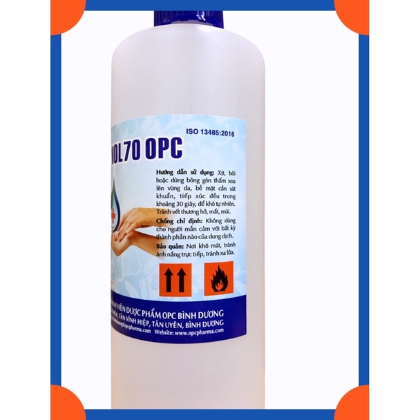 ETHANOL 70 (CỒN Y TẾ) OPC SÁT KHUẨN CHAI CÓ VÒI XỊT 500ml