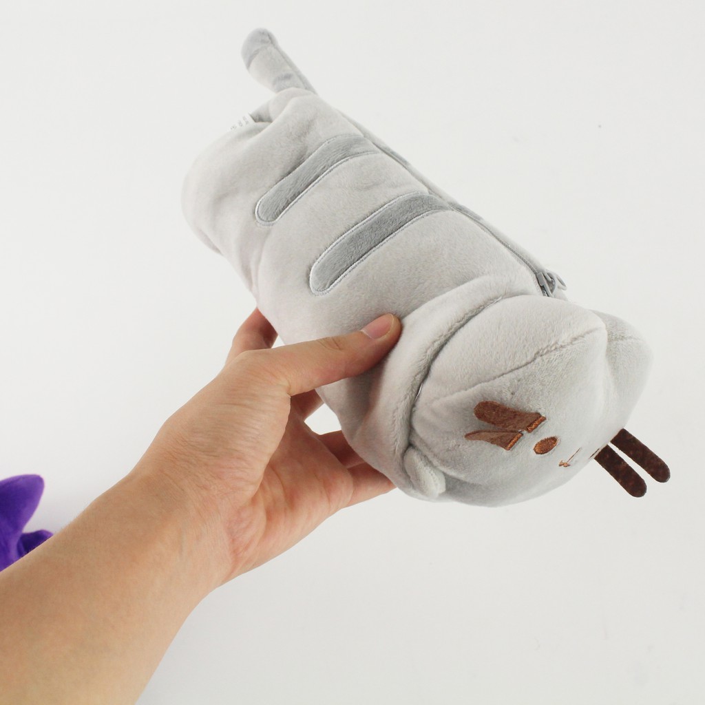 Túi Đựng Bút Hình Mèo Hoạt Hình Nhồi Bông 28cm Dễ Thương