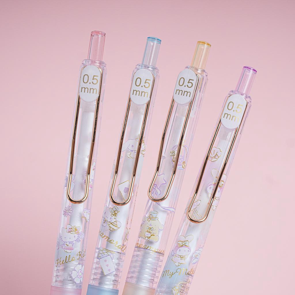 Bút bi gel nước ngòi 0.5mm mực đen đóng hộp hoạ tiết My Melody dễ thương, nét bút đẹp KT86388