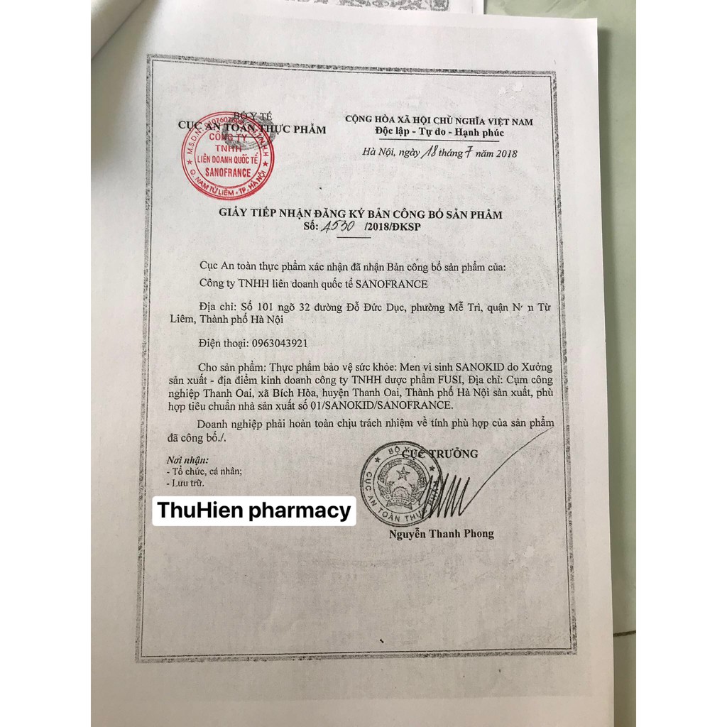 Men vi sinh SANOKID - Bổ sung vi khuẩn có lợi