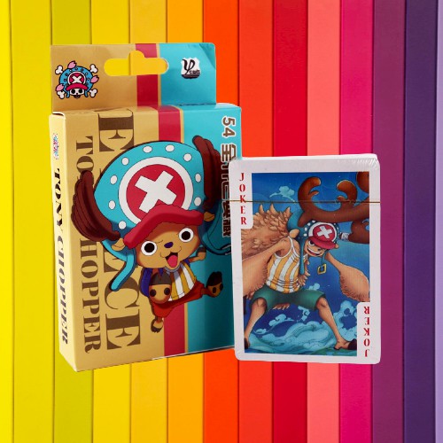 Bộ bài Tây anime onepiece Wanted Truy Nã,Rozo,luffy,chopper , bộ Tú 54 lá in hình anime manga dễ thương si