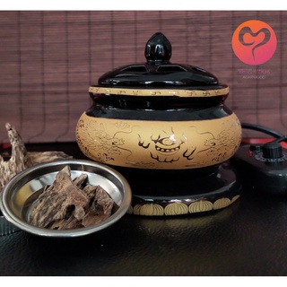 LÒ XÔNG TRẦM BẰNG ĐIỆN BẢO HÀNH 1 NĂM TẶNG KÈM 30G BỘT TRẦM