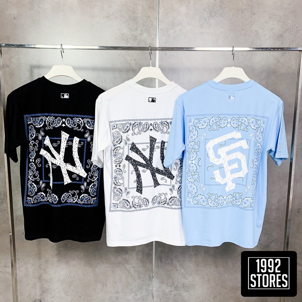 Áo Thun Ny MLB Nam Nữ Chữ Sau - Hàng Xuất Dư Cambodia - Nam Nữ mặc được