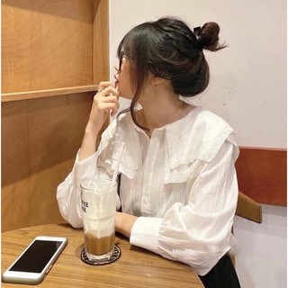 Áo babydoll bèo cổ, áo sơ mi cổ vạt bánh bèo