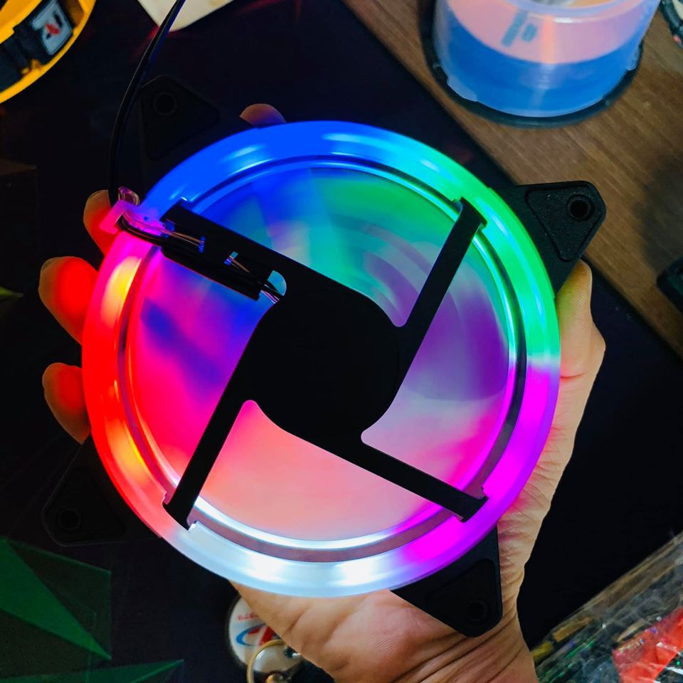 Fan Led 1STPLAYER Ring Rainbow fan 12cm - 5 màu siêu đẹp