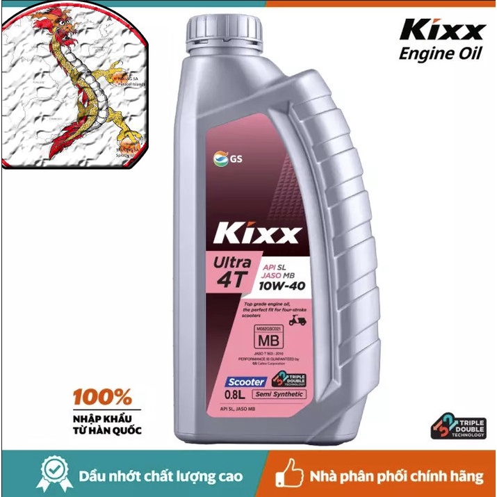 [FreeShip]Nhớt Kixx Ultra 4T 10W40 Scooter 800ml , nhớt xe tay ga kixx 10W40 nhớt cho xe tay ga chai 800ml