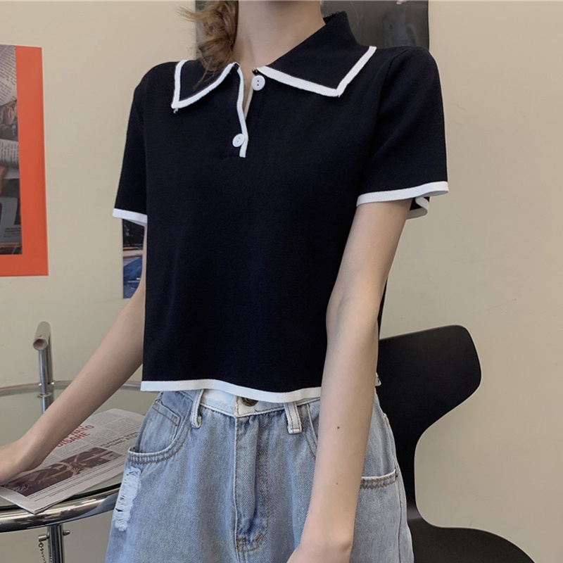 Áo Thun polo Tay Ngắn Dáng Rộng Thời Trang Mùa Hè 2022 Mới Cho Nữ