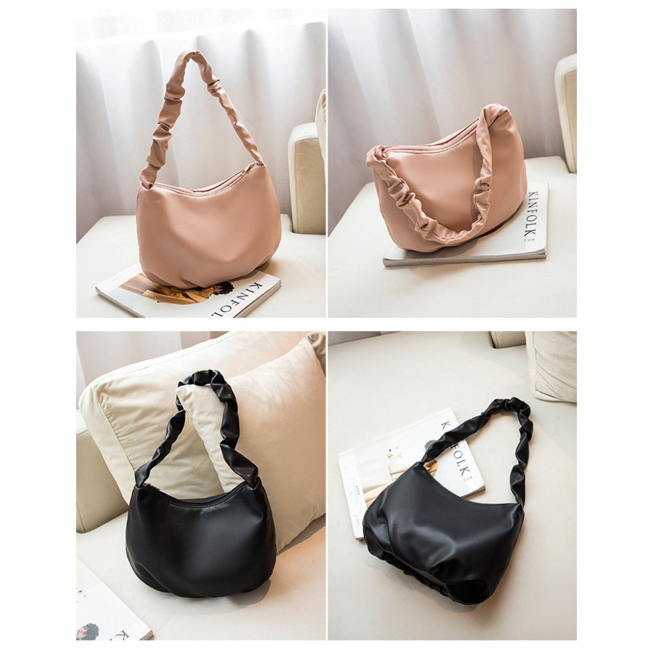 Túi kẹp nách, túi đeo vai da mềm bánh bèo siêu kute KN05  - Chip Xinh