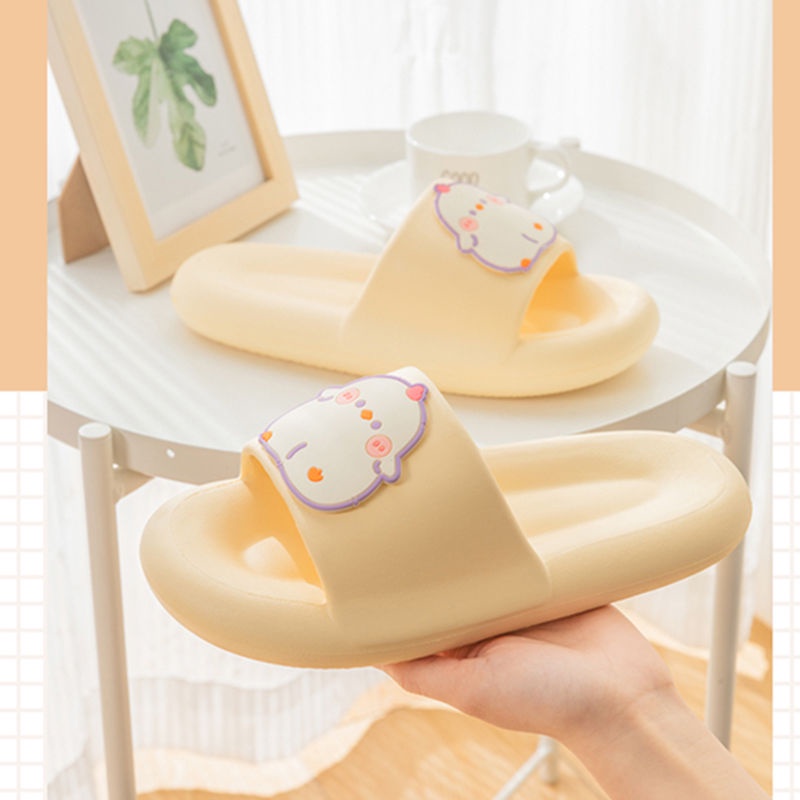Hàng Có Sẵn Dép Đi Trong Nhà Đế Dày Chống Trượt Phong Cách Mới Dành Cho Học Sinh Nữ @