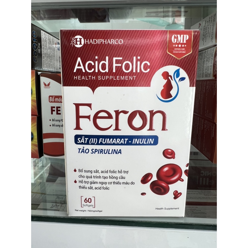 Viên Uống Feron  Bổ Sung Sắt Và Một Số Vitamin Tốt Cho Quá Trình Tạo Máu