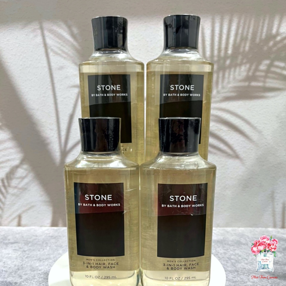 Gel Tắm Gội Bath & Body Works 3in1 Men's Collection - Stone Hương Thơm Sang Trọng Nam Tính Quyến Rũ 295ml