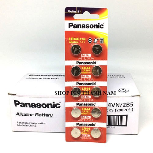 Vỉ 10 Viên Pin LR44 Panasonic 1,5V Chính Hãng Thay Máy Tính Casio