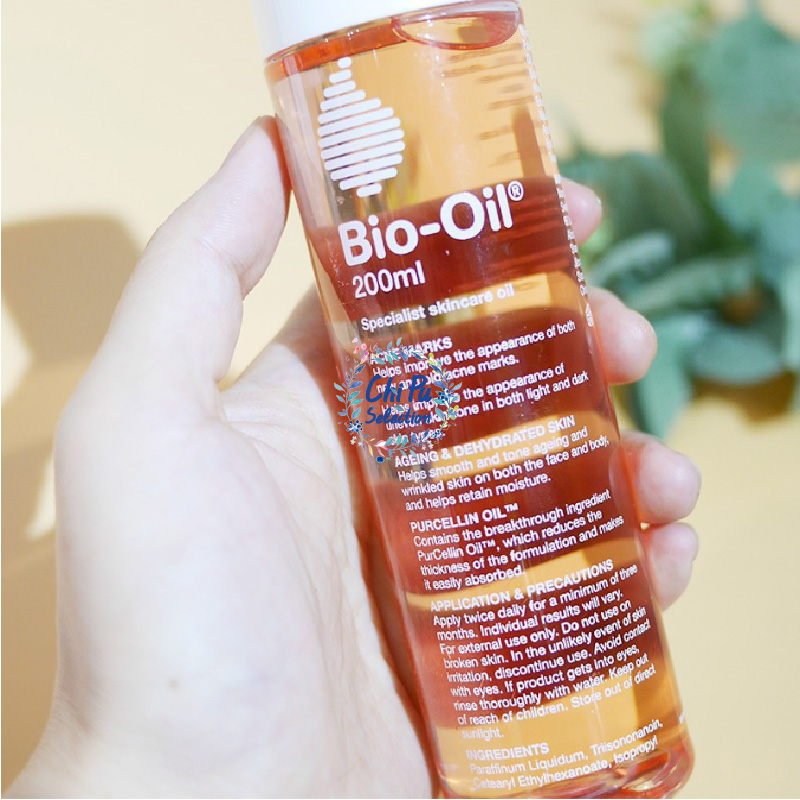 Bio-Oil Giảm Rạn Da Và Làm Mờ Sẹo - 200ml Dầu Dưỡng Giúp Mờ Sẹo Kem Và Sữa Dưỡng Da Biooil Oil
