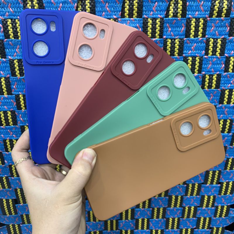 Ốp lưng Oppo A56 dẻo màu có bảo vệ camera