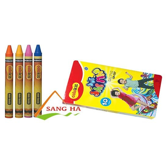 Sáp màu Thiên Long 10 màu CR-C07 dạng sáp tiện dụng, không cần gọt, không cần pha, rất phù hợp cho các bé