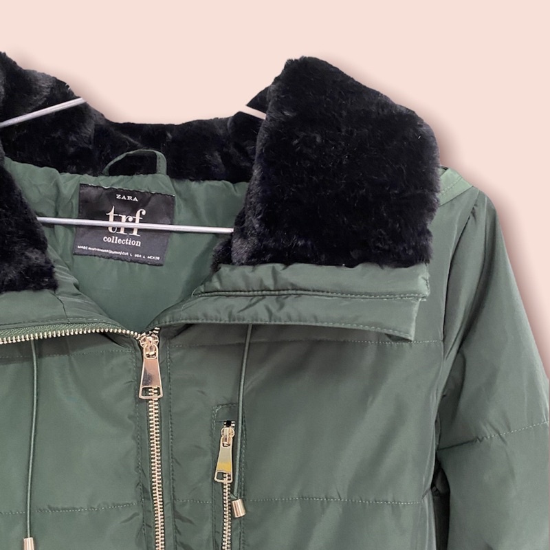 Thanh lý - Khoác phao phối cổ lông Zara