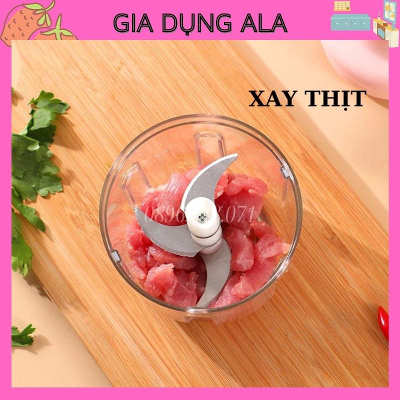 Máy Xay Tỏi Ớt Cầm Tay Mini Sạc Điện 250ml Đa Năng Xay Thịt, Sinh Tố, Đồ Ăn Dặm, Củ,Quả,Tiện Lợi