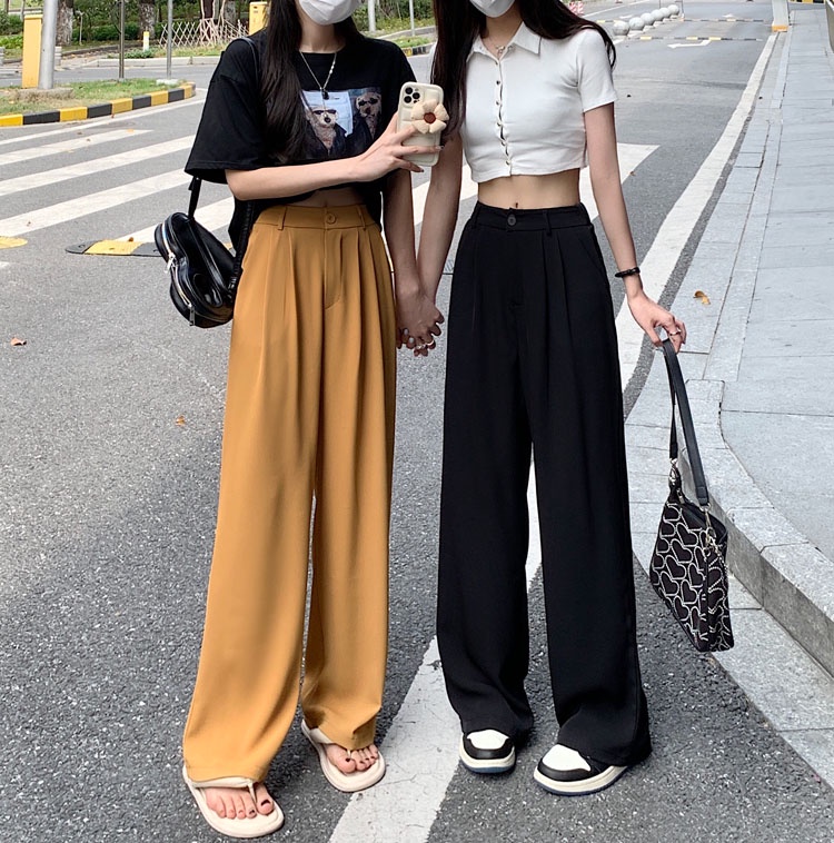 Quần Dài Ống Rộng Phong Cách Hàn Quốc 52065 Cho Nữ