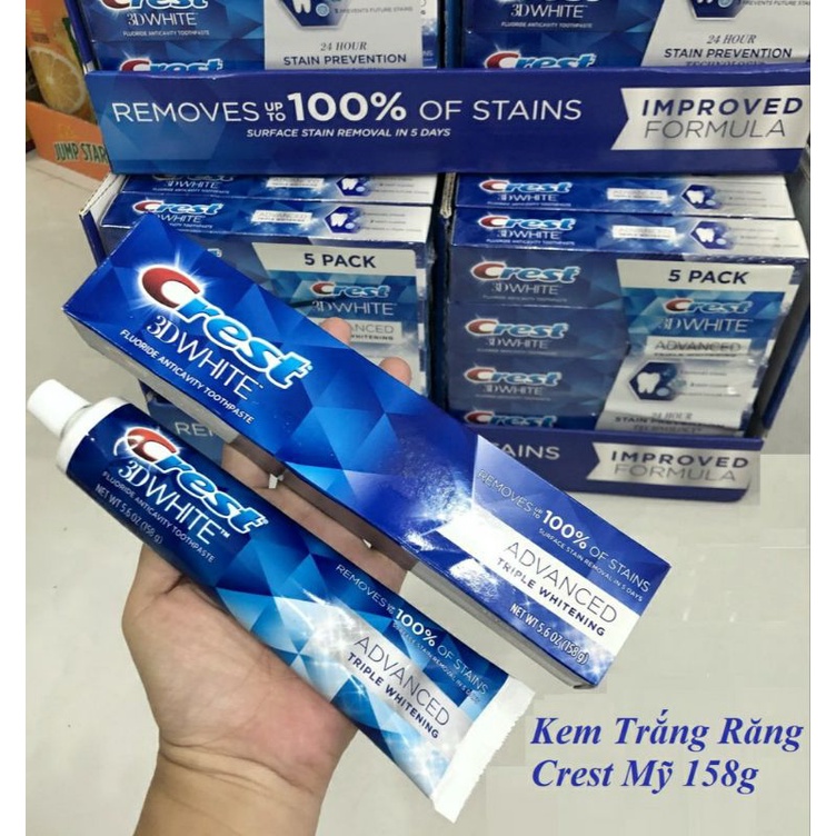 KEM ĐÁNH RĂNG CREST 3D WHITE ADVANCED của Mỹ 158Gr