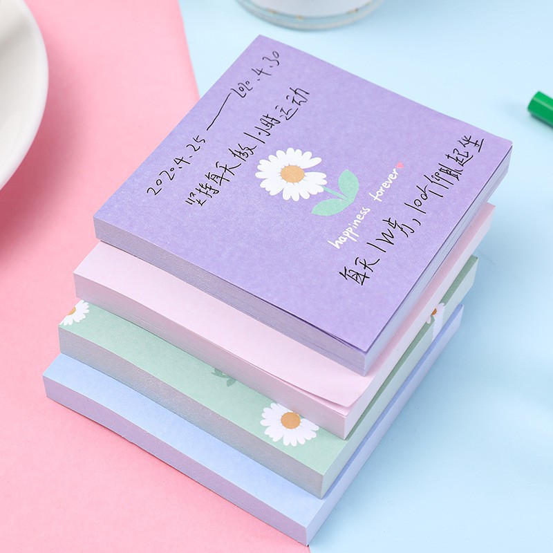 Giấy note pilu ghi chú hình hoa cúc 100 tờ NT12