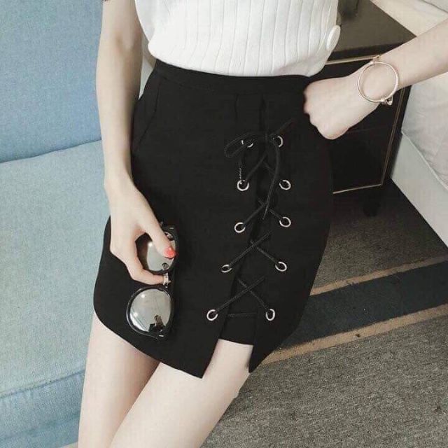 Chân váy kaki đan dây bên ( ảnh thật) | BigBuy360 - bigbuy360.vn