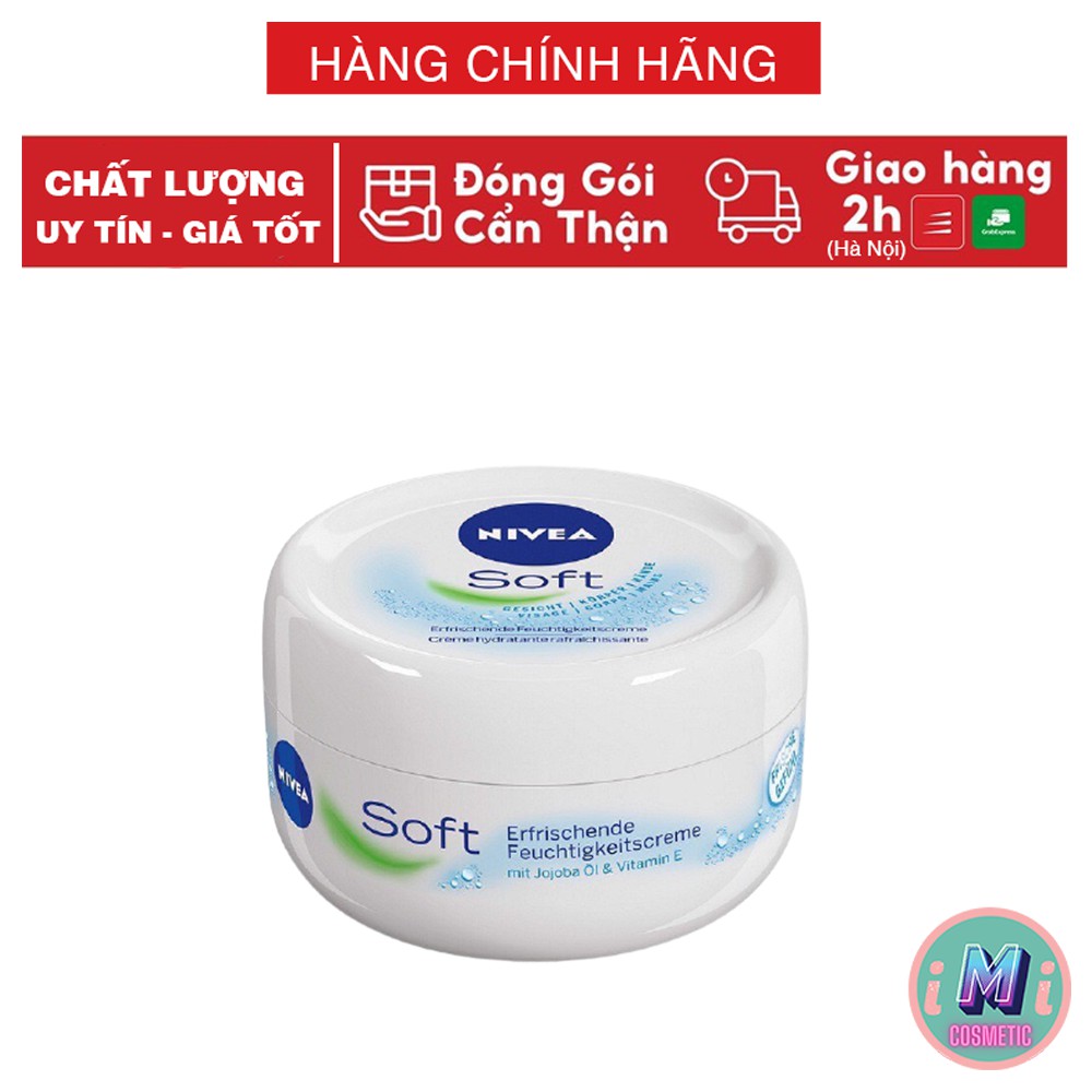 Kem dưỡng ẩm cho da Nivea Soft hàng nội địa Đức chuẩn.