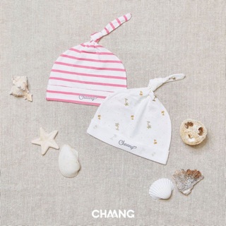 Set mũ thắt cotton sơ sinh CHAANG.