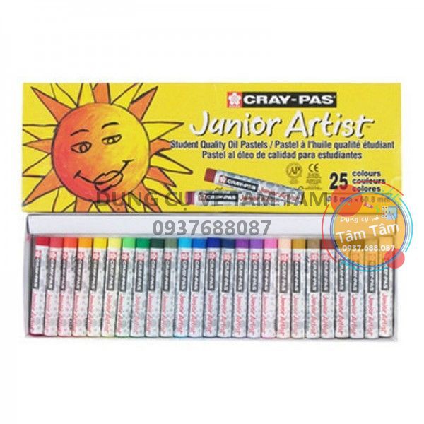 [ TÂM TÂM ]-MÀU SÁP DẦU CRAY-PAS JUNIOR ARTIST BỘ 25 MÀU-