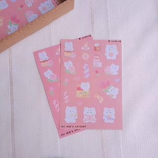 Ivi iko | sticker cute bear - gấu dễ thương - sticker by ivi iko