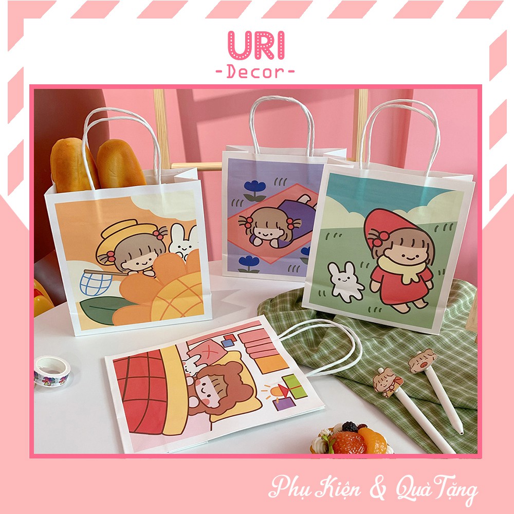 Túi giấy đựng quà tặng hình cô gái Nhật Bản ♥️ URI DECOR ♥️ | BigBuy360 - bigbuy360.vn