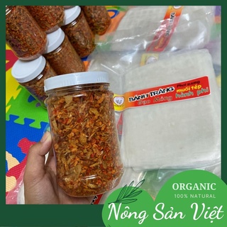 SET bánh tráng phơi sương kèm hũ muối tép hành phi siêu to bánh tráng cuộn muối tép hành phi Tây Ninh - 04100146