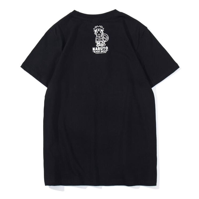 Bape Thời Trang In Áo Thun Cotton Ngắn Tay Unisex