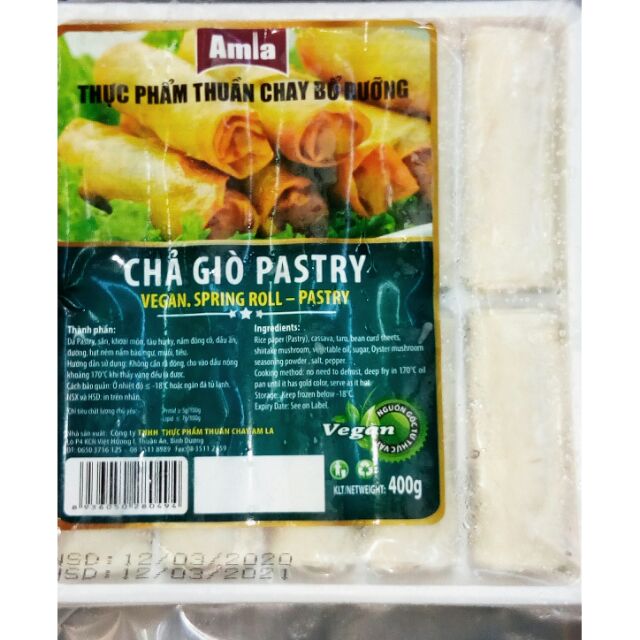 THỰC PHẨM CHAY CHẢ GIÒ CHAY AMLA